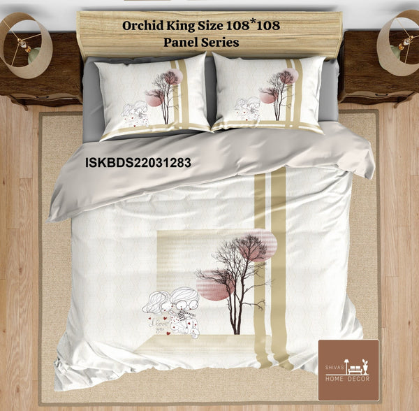 Cotton King Size Bedsheet With Pillow Cover-ISKBDS22031283