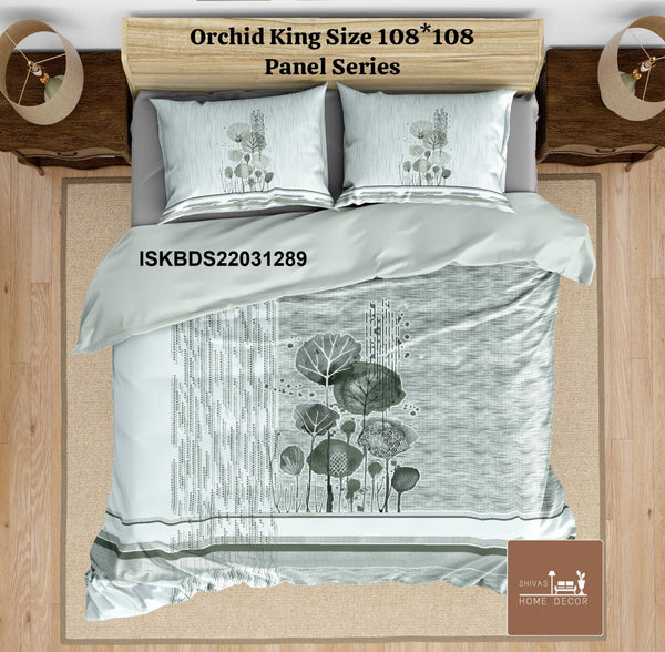 Cotton King Size Bedsheet With Pillow Cover-ISKBDS22031289