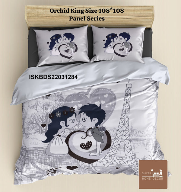 Cotton King Size Bedsheet With Pillow Cover-ISKBDS22031284