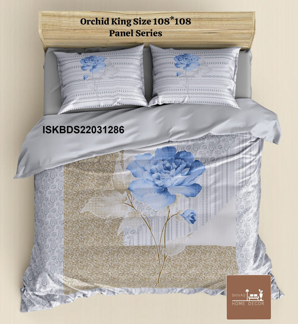 Cotton King Size Bedsheet With Pillow Cover-ISKBDS22031286