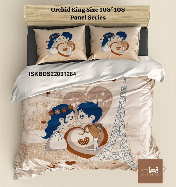 Cotton King Size Bedsheet With Pillow Cover-ISKBDS22031284