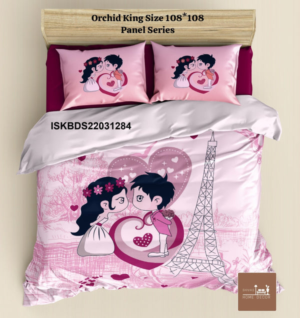 Cotton King Size Bedsheet With Pillow Cover-ISKBDS22031284