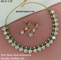 Pure Brass Real Kundan Jewelry Set-ISKJW2103AK-Z-139