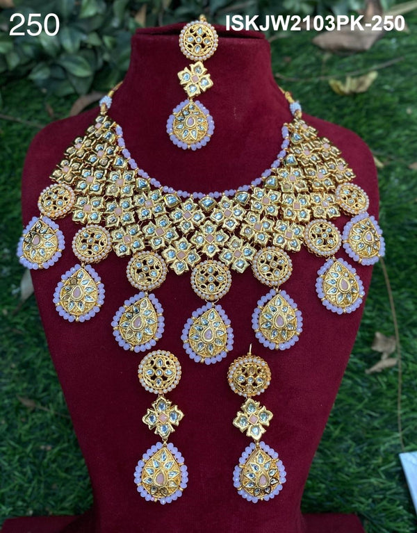 Kundan Jewelry Set-ISKJW2103PK-250