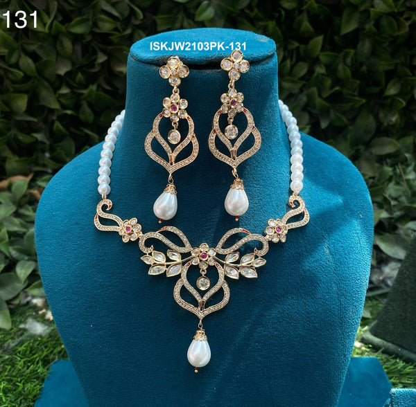 Kundan Jewelry Set-ISKJW2103PK-131