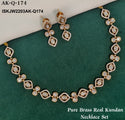 Pure Brass Real Kundan Jewelry Set-ISKJW2203AK-Q174
