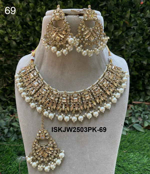 Kundan Necklace Set-ISKJW2503PK-69