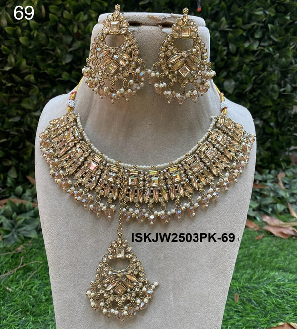 Kundan Necklace Set-ISKJW2503PK-69