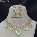 Kundan Necklace Set-ISKJW2503PK-A179