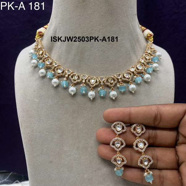Kundan Necklace Set-ISKJW2503PK-A181