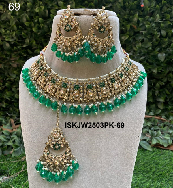 Kundan Necklace Set-ISKJW2503PK-69