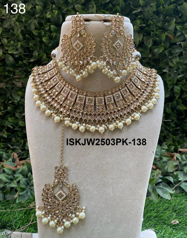 Kundan Necklace Set-ISKJW2503PK-138