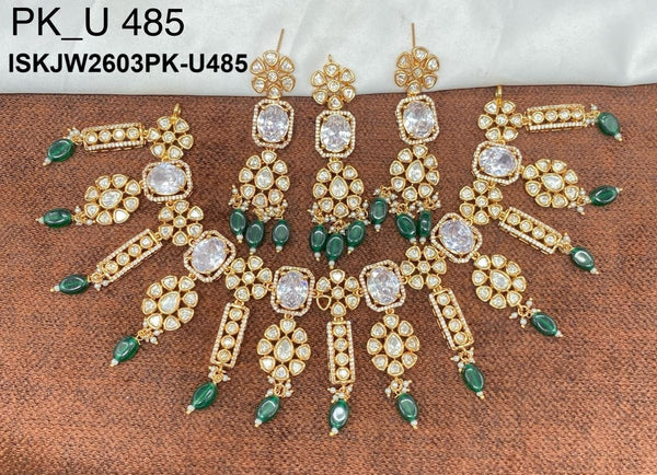 Kundan Jewelry Set-ISKJW2603PK-U485