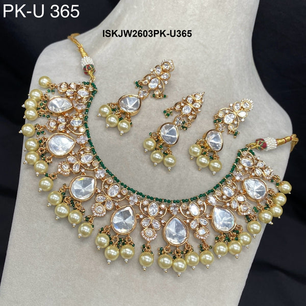 Kundan Necklace Set-ISKJW2603PK-U365