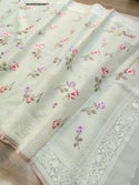Organza Saree With Embroidered Blouse-ISKWSR26038977