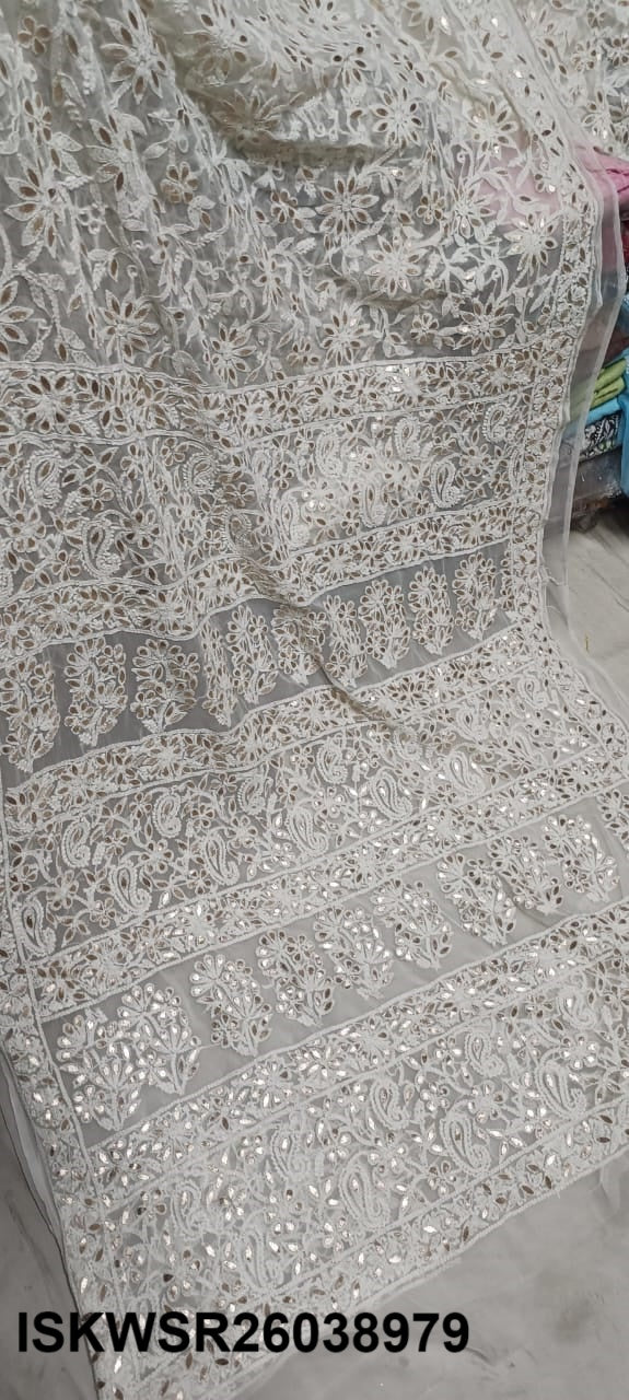 Chikankari Georgette Saree With Blouse-ISKWSR26038979