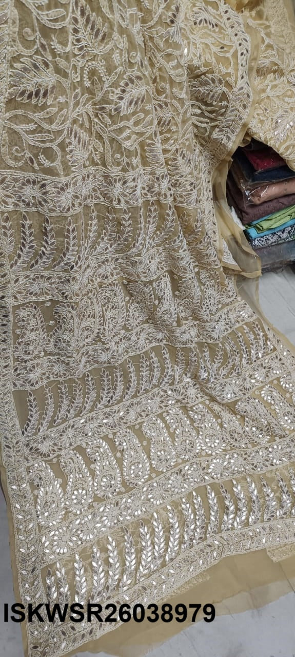 Chikankari Georgette Saree With Blouse-ISKWSR26038979