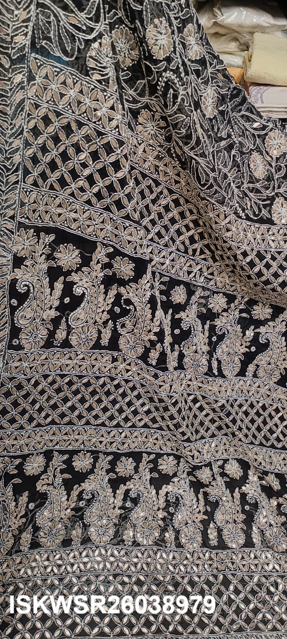 Chikankari Georgette Saree With Blouse-ISKWSR26038979