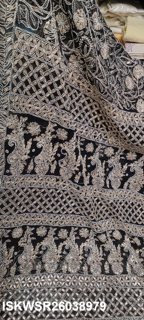 Chikankari Georgette Saree With Blouse-ISKWSR26038979