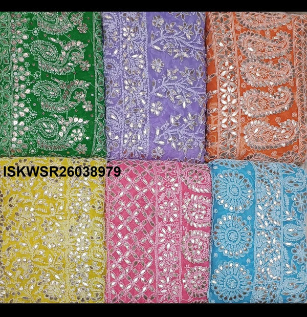 Chikankari Georgette Saree With Blouse-ISKWSR26038979