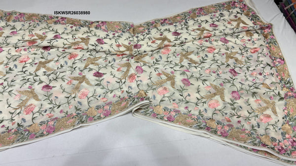 Embroidered Georgette Saree With Blouse-ISKWSR26038980