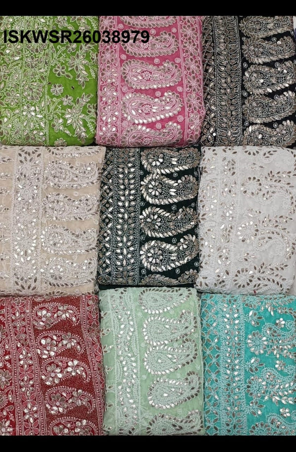 Chikankari Georgette Saree With Blouse-ISKWSR26038979