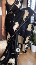 Sequined Munga Satin Silk Saree With Blouse-ISKWSR26038981