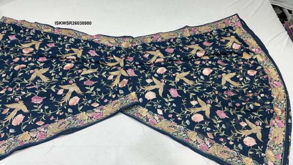 Embroidered Georgette Saree With Blouse-ISKWSR26038980