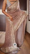 Sequined Chiffon Georgette Silk Saree With Blouse-ISKWSR26038982