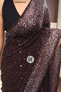 Sequined Chiffon Georgette Silk Saree With Blouse-ISKWSR26038982