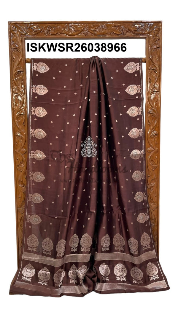 Banarasi Silk Saree With Zari Weaved Brocade Blouse-ISKWSR26038966