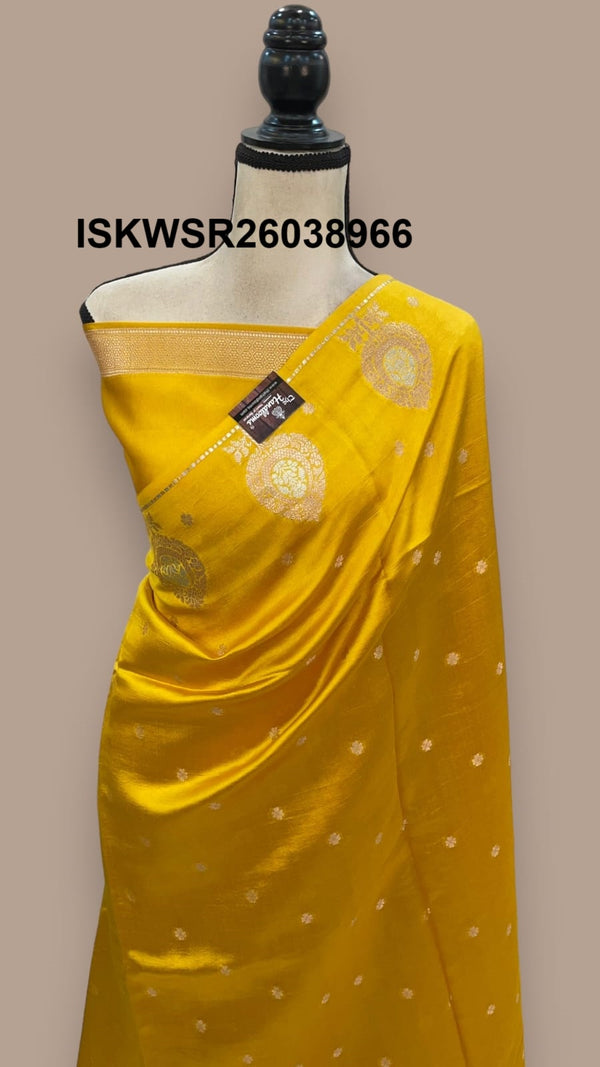 Banarasi Silk Saree With Zari Weaved Brocade Blouse-ISKWSR26038966