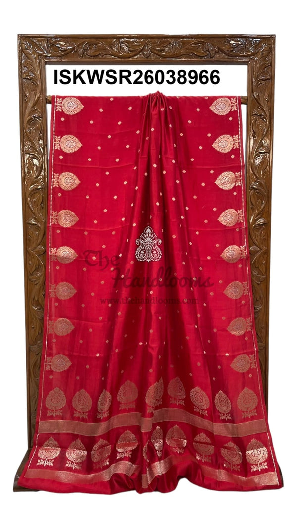 Banarasi Silk Saree With Zari Weaved Brocade Blouse-ISKWSR26038966