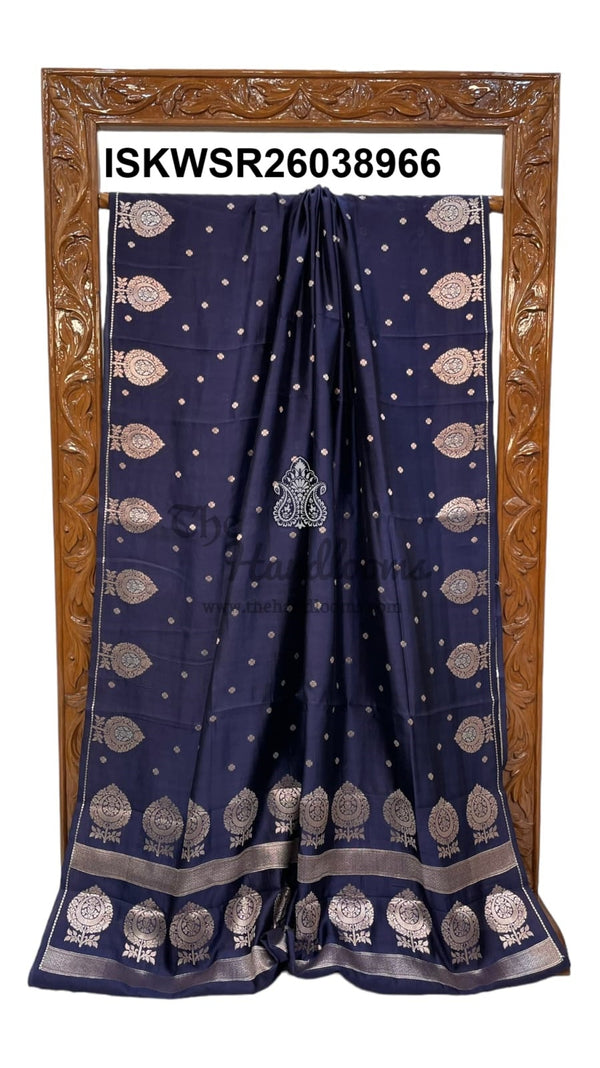 Banarasi Silk Saree With Zari Weaved Brocade Blouse-ISKWSR26038966