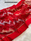 Handloom Kora Organza Silk Saree With Jacquard Blouse-ISKWSR26038981