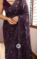 Embroidered Lycra Saree With Blouse-ISKWSR26038983