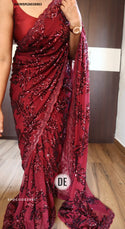 Embroidered Lycra Saree With Blouse-ISKWSR26038983