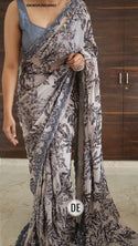 Embroidered Lycra Saree With Blouse-ISKWSR26038983