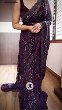 Embroidered Lycra Saree With Blouse-ISKWSR26038983