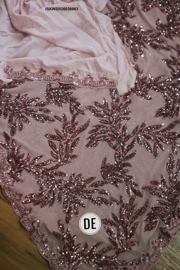 Embroidered Lycra Saree With Blouse-ISKWSR26038983