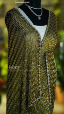 Embroidered Tissue Chiffon Saree With Blouse-ISKWSR2603HS3827
