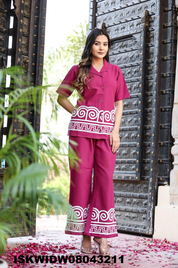 Printed Cotton Co-Ord Set-ISKWIDW08043211