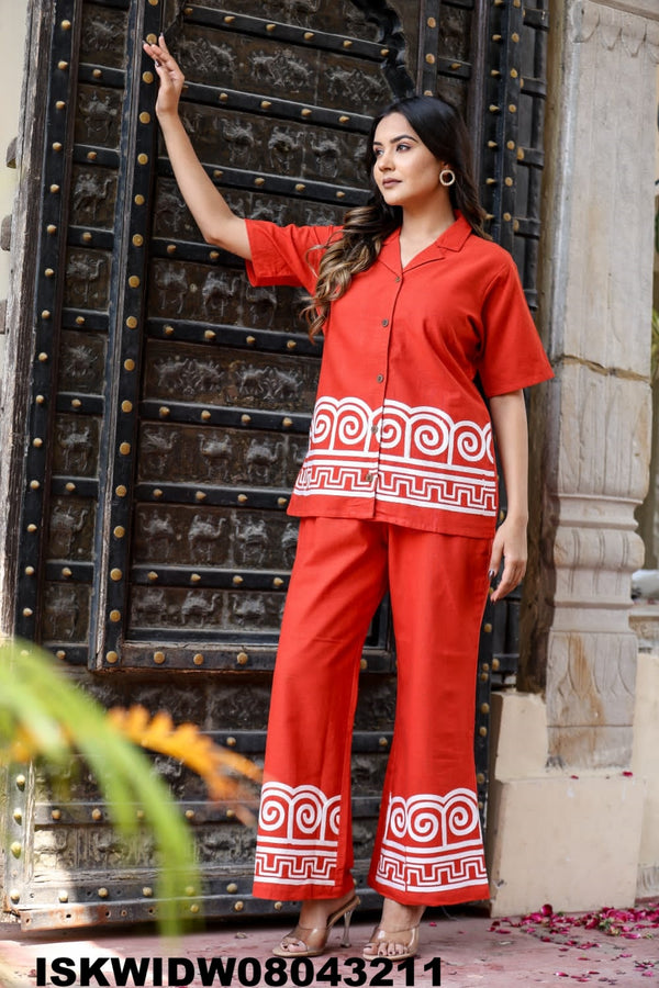 Printed Cotton Co-Ord Set-ISKWIDW08043211