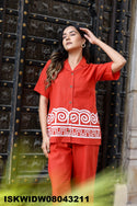 Printed Cotton Co-Ord Set-ISKWIDW08043211