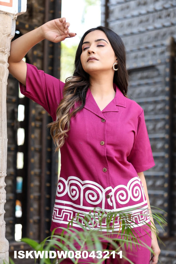 Printed Cotton Co-Ord Set-ISKWIDW08043211