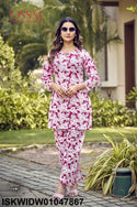 Printed Cotton Co-Ord Set-ISKWIDW01047867