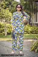 Printed Cotton Co-Ord Set-ISKWIDW01047867