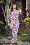 Printed Cotton Co-Ord Set-ISKWIDW01047867
