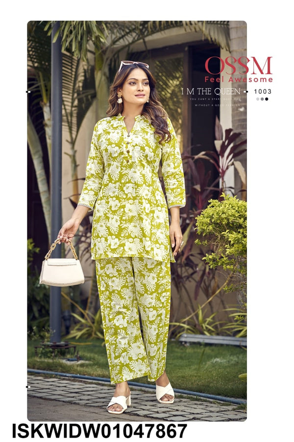 Printed Cotton Co-Ord Set-ISKWIDW01047867