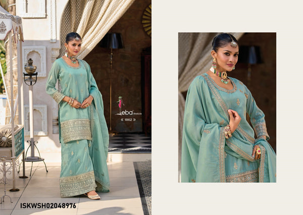 Shimmer Kurti With Sharara And Embroidered Dupatta-ISKWSH02048976